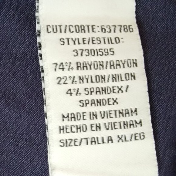 Soulmates Dark Blue Straight Pull On Pencil Midi Skirt - Picture 8 of 9